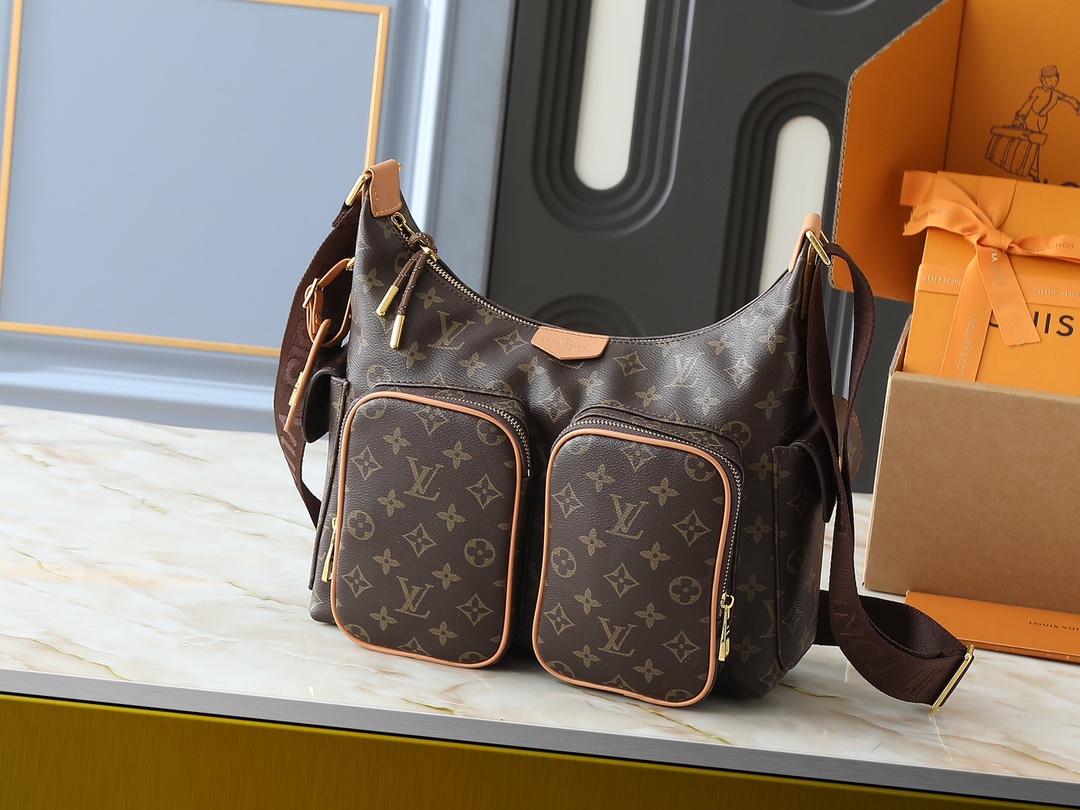 LV Classic Handbag Monogram Canvas Model M56073 Crossbody Strap